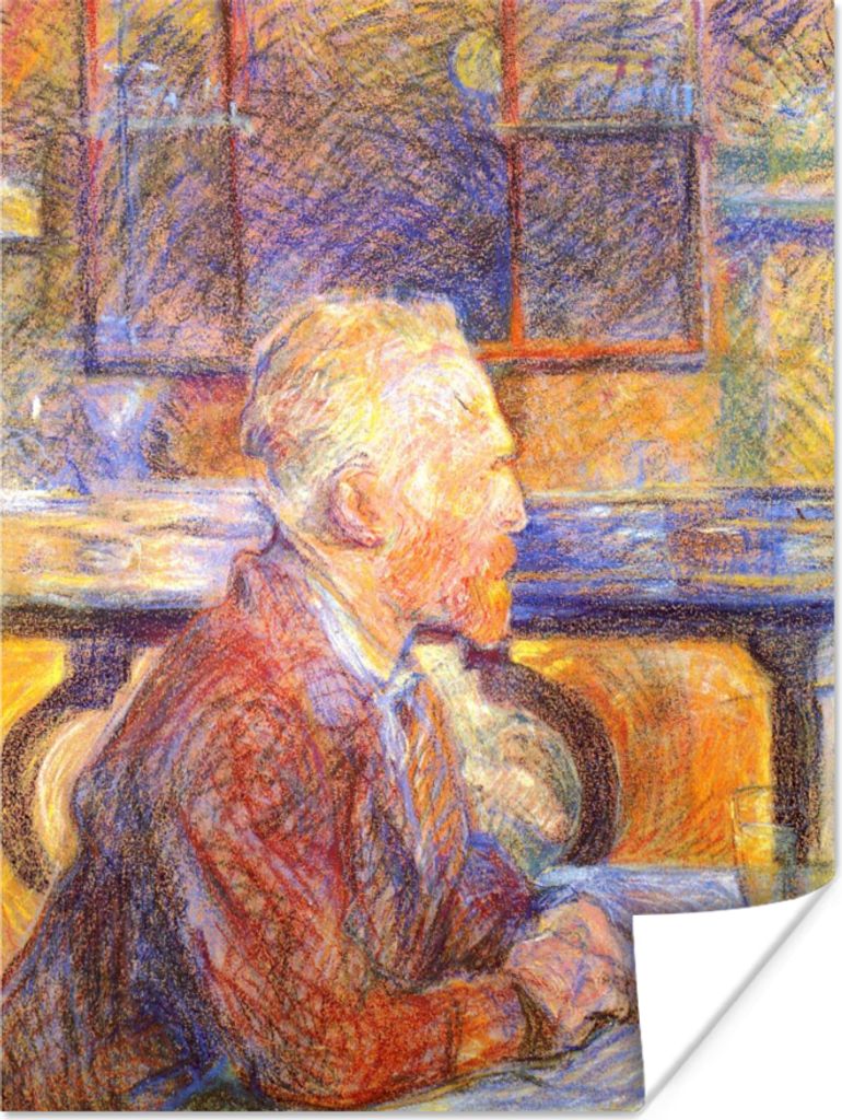 MuchoWow Poster Porträt von Henri de Toulouse-Lautrec - Vincent van Gogh 120x160 cm - Wandbilder