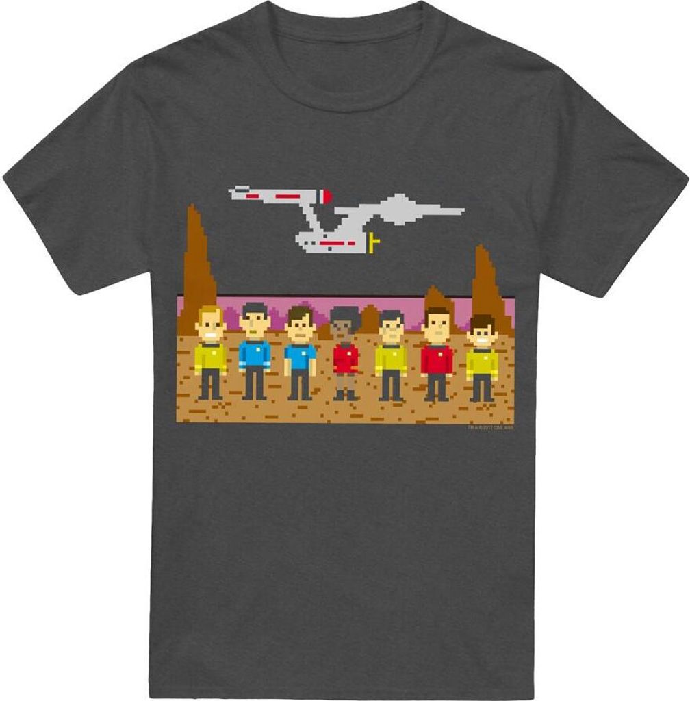 Star Trek - "The Original Series Trexel" T-Shirt für Herren/Damen Uni TV17492 (XXL) (Holzkohle)