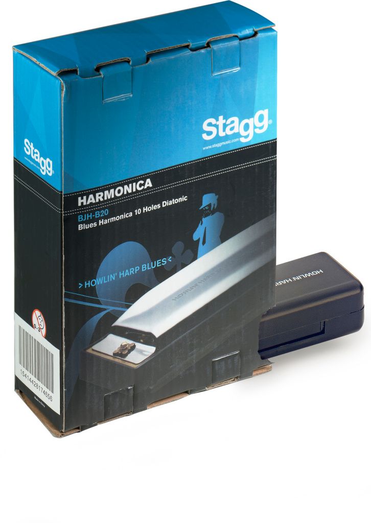 Stagg BJH-B20 Blues Harp in G Dur Mundharmonika Anfänger und Fortgeschrittene