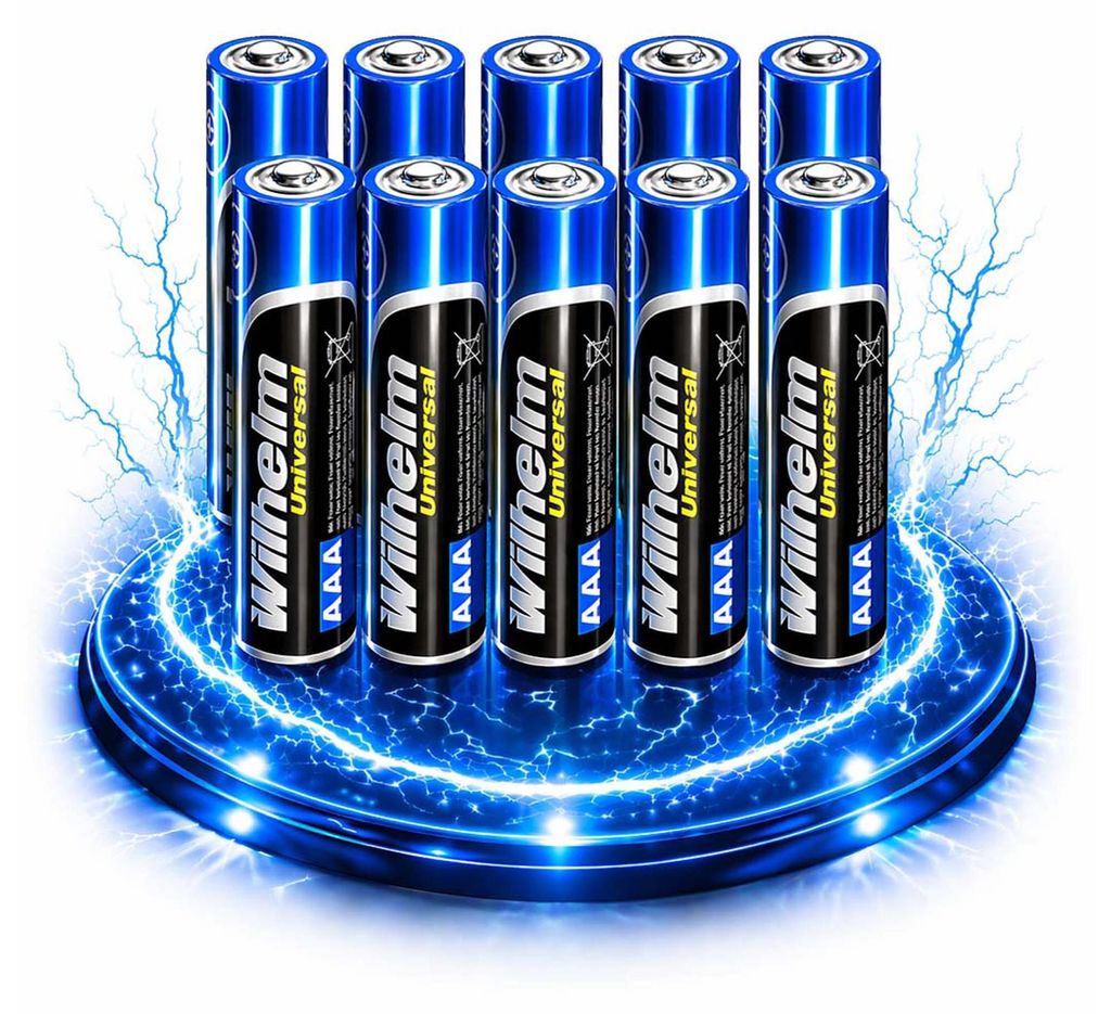 10 AAA Mikro Wilhelm Universal Alkaline Batterien im Shrink Produktbild 