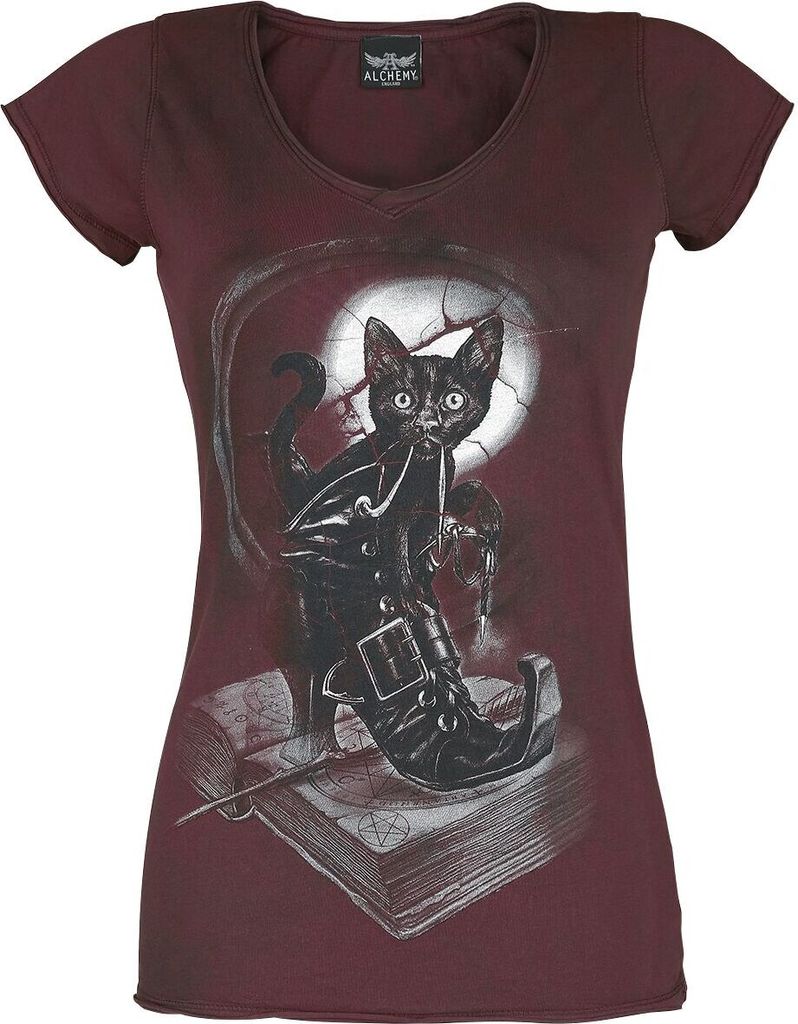 Alchemy England T-Shirt Damen Midnight Mischief rot XXL