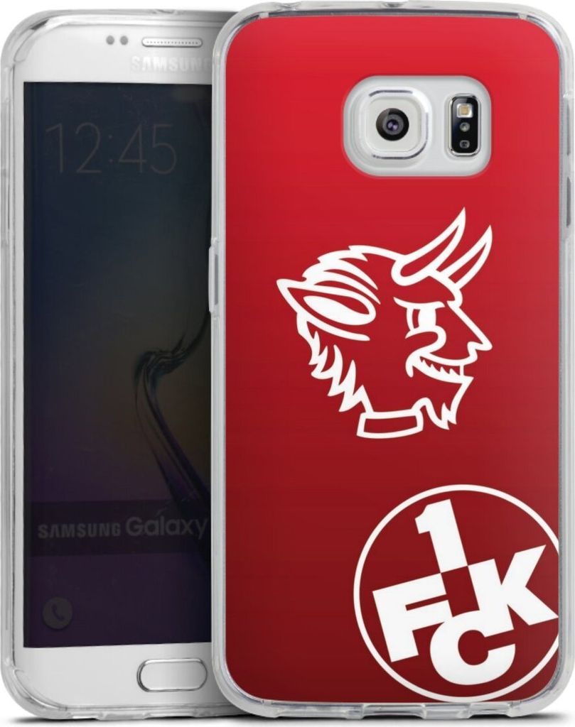 DeinDesign Handyhülle für Samsung Galaxy S6 Edge Silikon Hülle Case Smartphone Schutzhülle 1. FC Kaiserslautern Offizielles Lizenzprodukt Teufel