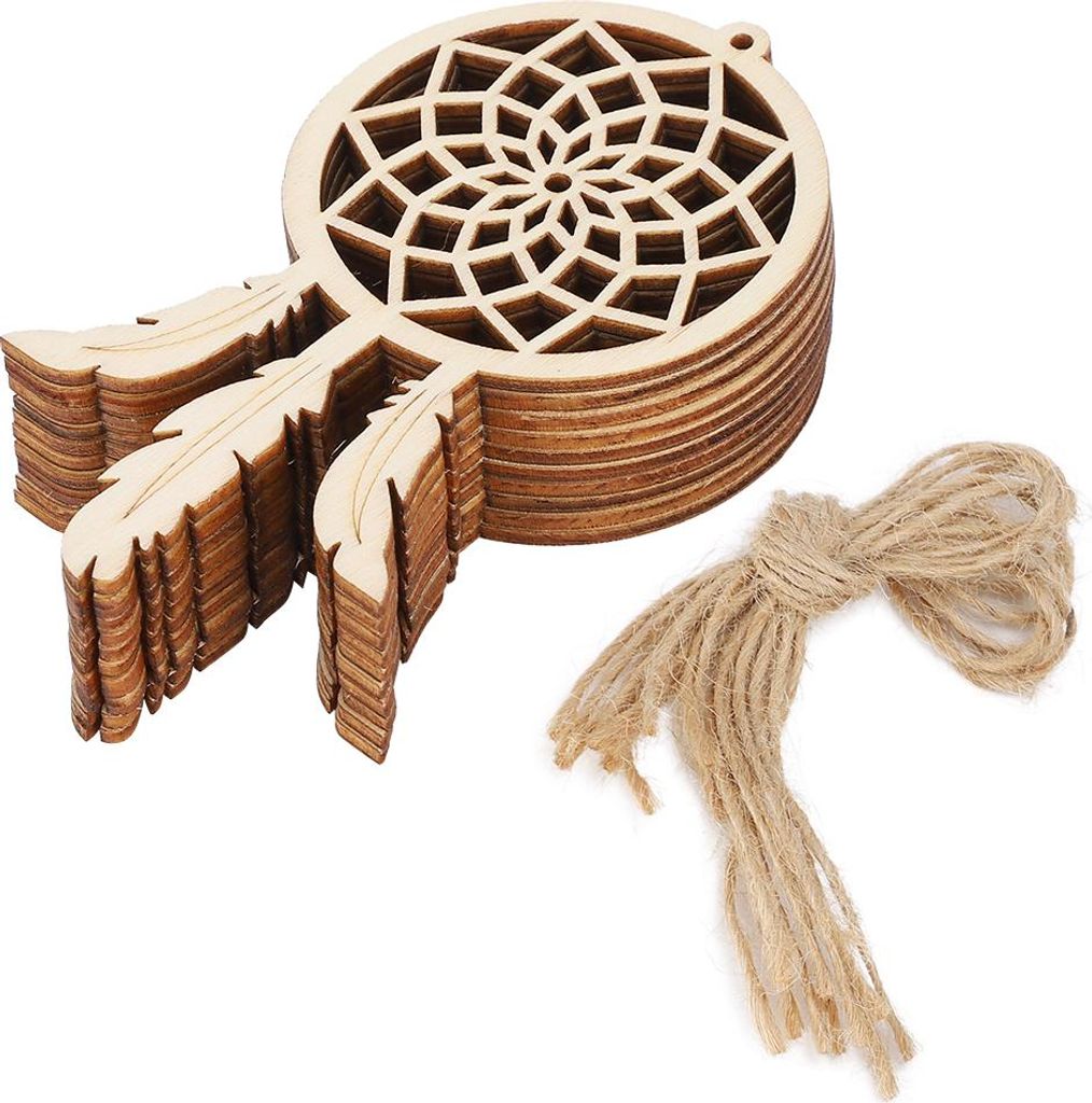 Holzanh?nger, 20St. Innovativer h?lzerner Traumf?nger-Ornamentanh?nger Art Crafts Unfinished Wooden Ornamente fr Party Christmas
