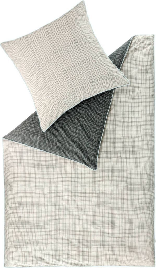 ESPRIT Bettwäsche-Garnitur Grid Farbe grey Größe 155x220+80x80