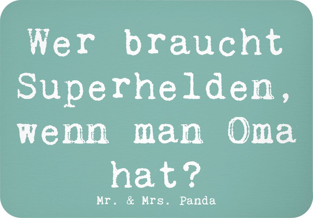 Mr. & Mrs. Panda magnet Spruch Oma Heldin - Meeresbrise - Geschenk, Kühlschrankmagnet, Geborgenheit, whiteboardmagnet, Notizhalter, Großmutter, r...