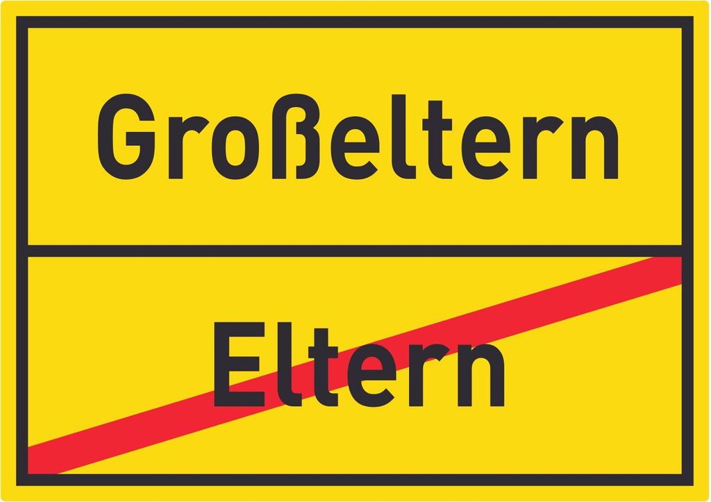 Großeltern Eltern Aufkleber Ortsaufkleber A6 (105x148mm)