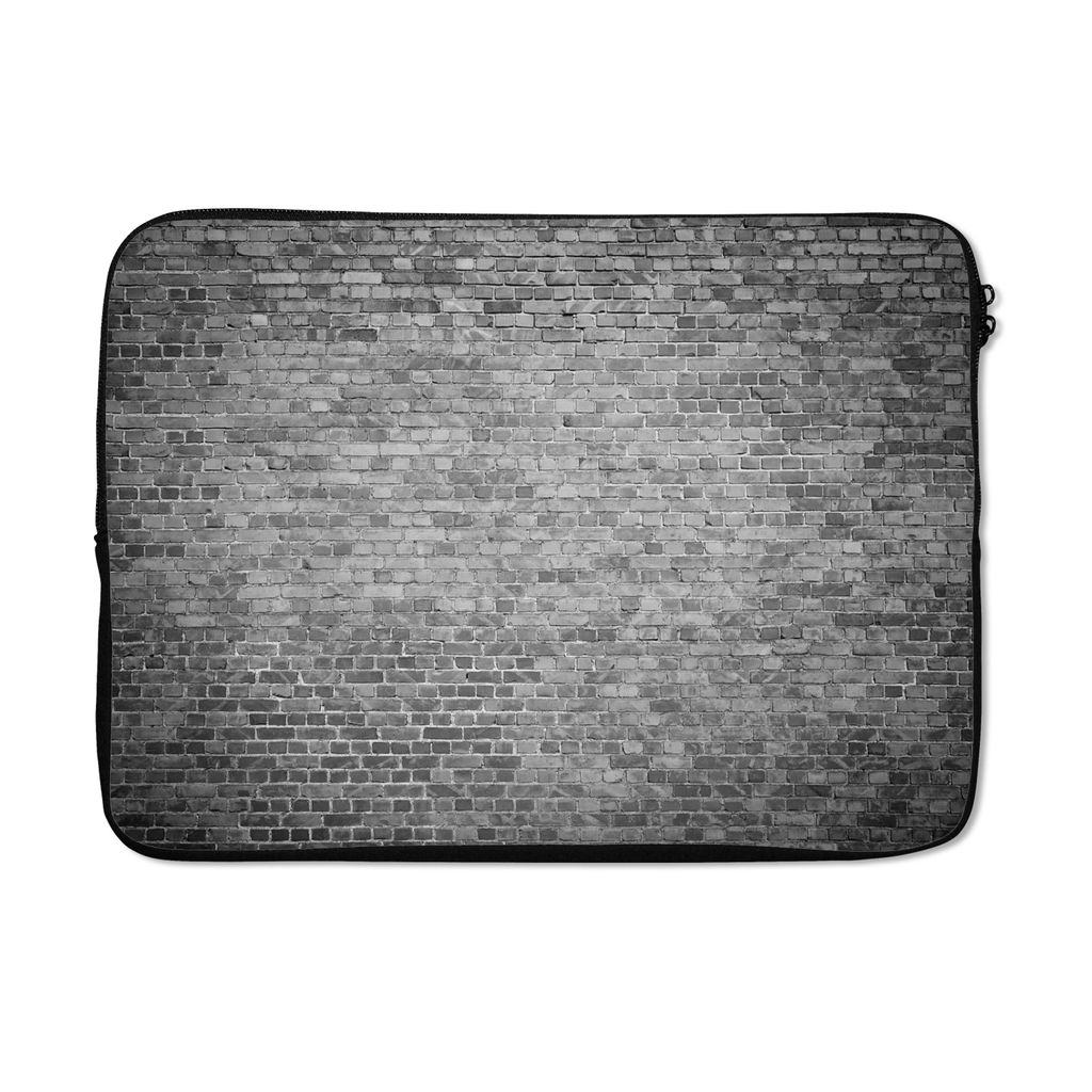 MuchoWow Laptop Hülle 14 ZollStein - Wand - Schwarz - Weiß Laptoptasche - Laptoptasche - Stoßsicher - Schutzhaube