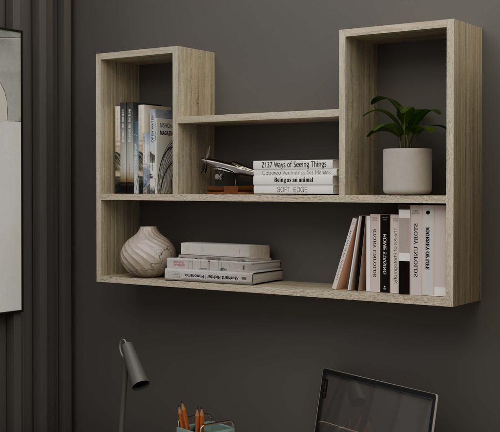 Wandregal INDREK – Eiche Sonoma Produktbild 2