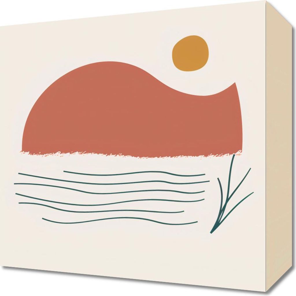 Bild 30x30cm Serenade des Sonnenuntergangs
