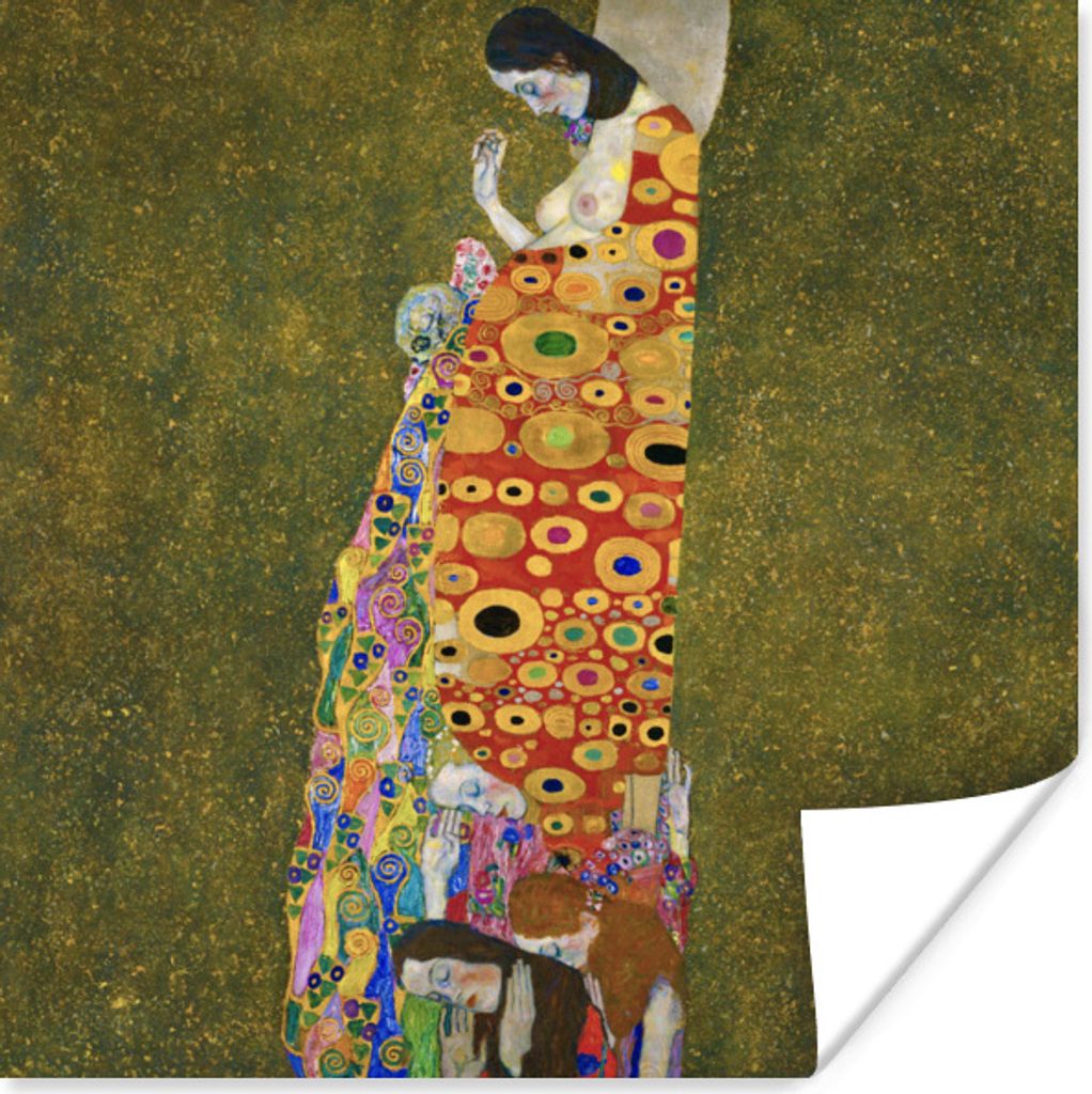 MuchoWow Poster Hoffnung II - Gustav Klimt 100x100 cm - Babyzimmer
