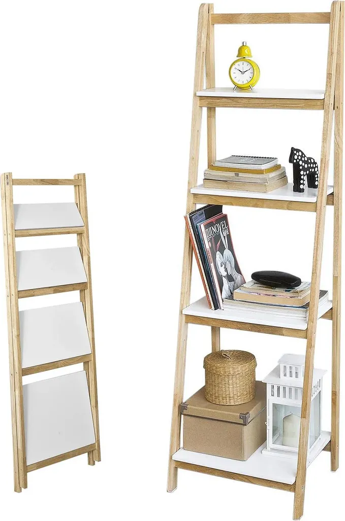 Mobile Scala Porta Piante e Libri FRG162-N SoBuy Legno Caffè 140cm