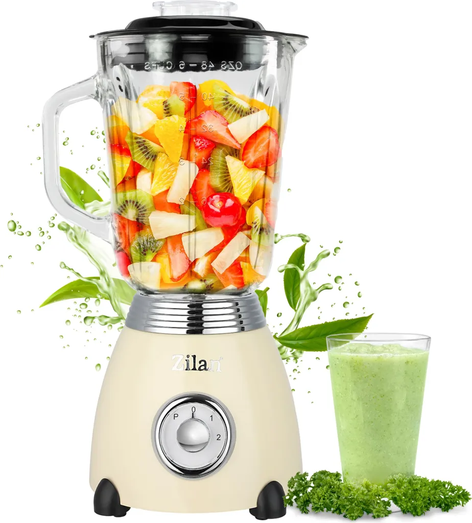Frullatore Tritaghiaccio Zilan 500W: Cocktails e Smoothies in Vetro 1.5L