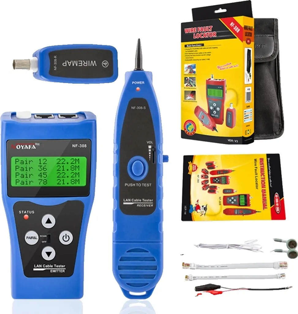 Réparez vos pannes réseau avec le testeur NF-308 mesure 1000m et LCD