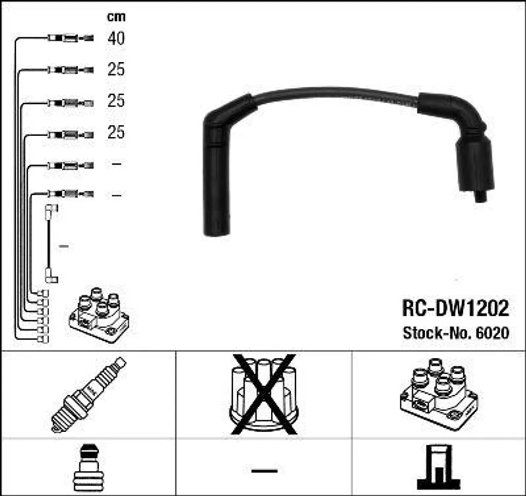Câbles d'allumage NGK 6020 pour résoudre les ratés moteur sur Aveo