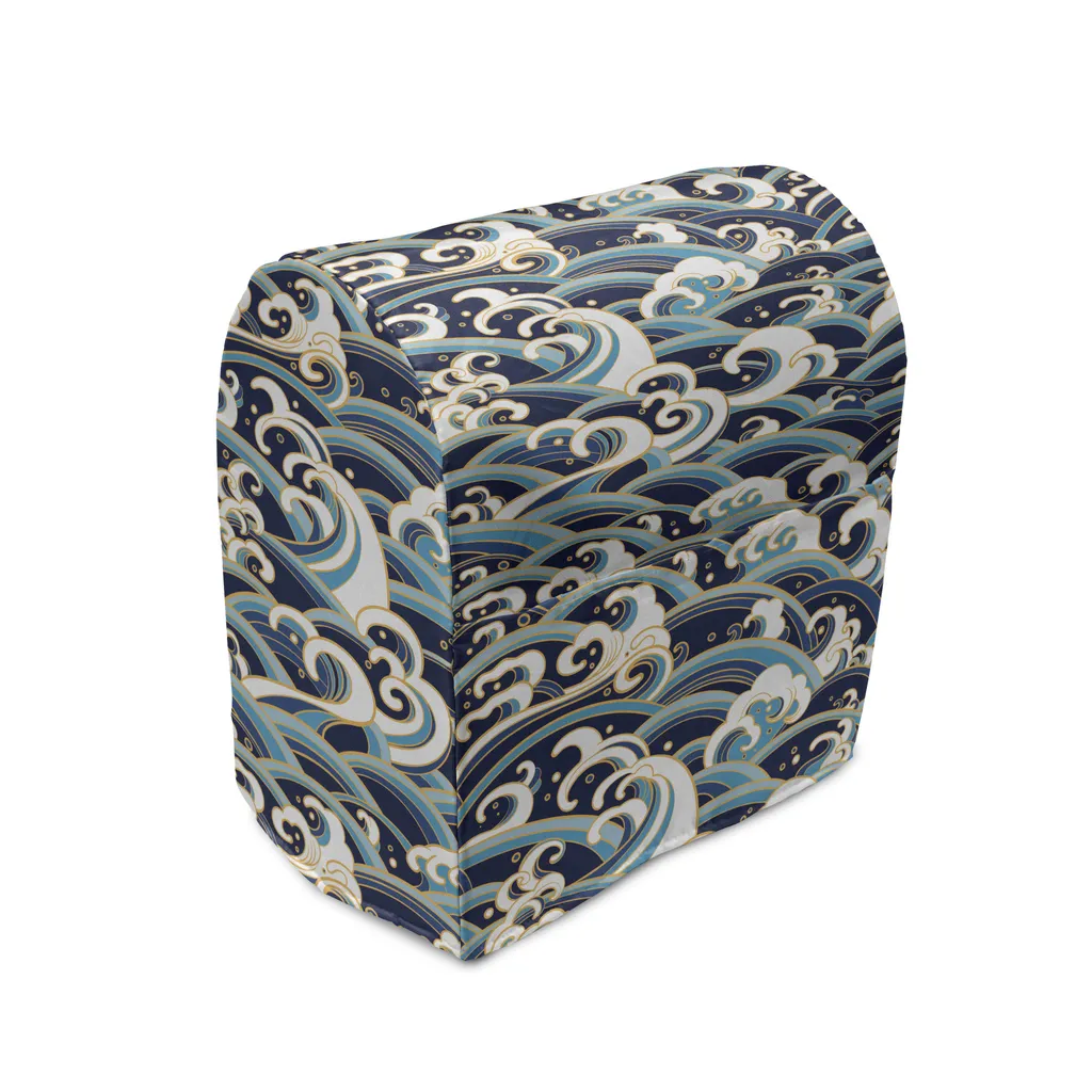 Couvre-Mixeur Design Océan avec Poches de Rangement - Tissu Résistant 39cm