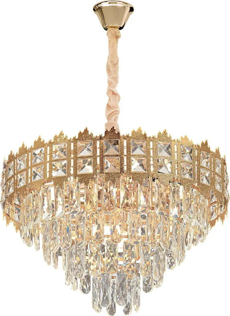 Lampe Suspendue Toolight G049-CP 60cm Gold - Lustre Moderne Doré