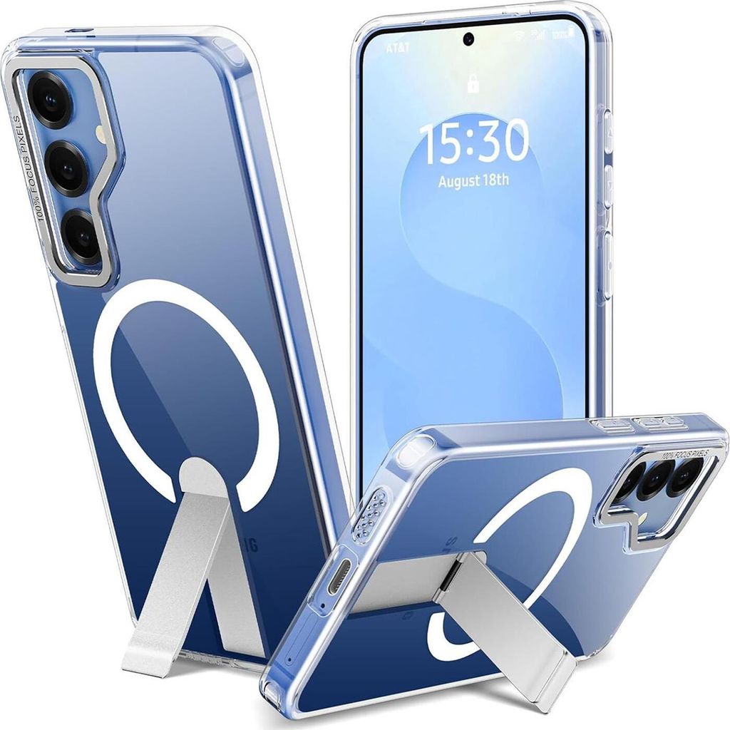 Conie Kickstand Magsafe Schutzhülle für Samsung Galaxy S24 Plus / S25 Plus Hybrid Hard Silikon Case Magnet Cover Hülle mit Aufstellfunktion in T...