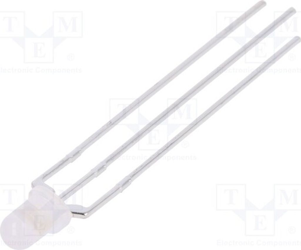 5x LED 2000÷4500mcd 3mm 390÷890mcd gelb / grün zweifarbig 60° LL-309YPGM2E-A-3C-G
