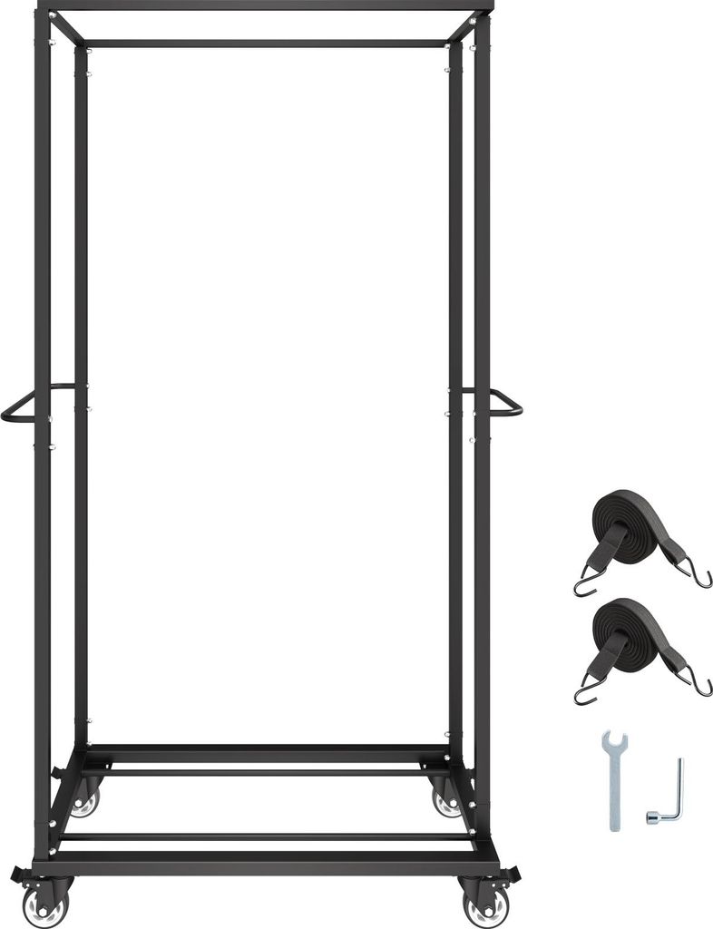 SucceBuy Klappbarer Stuhlwagen für bis zu 60 Stühle, Tragkraft 227 kg