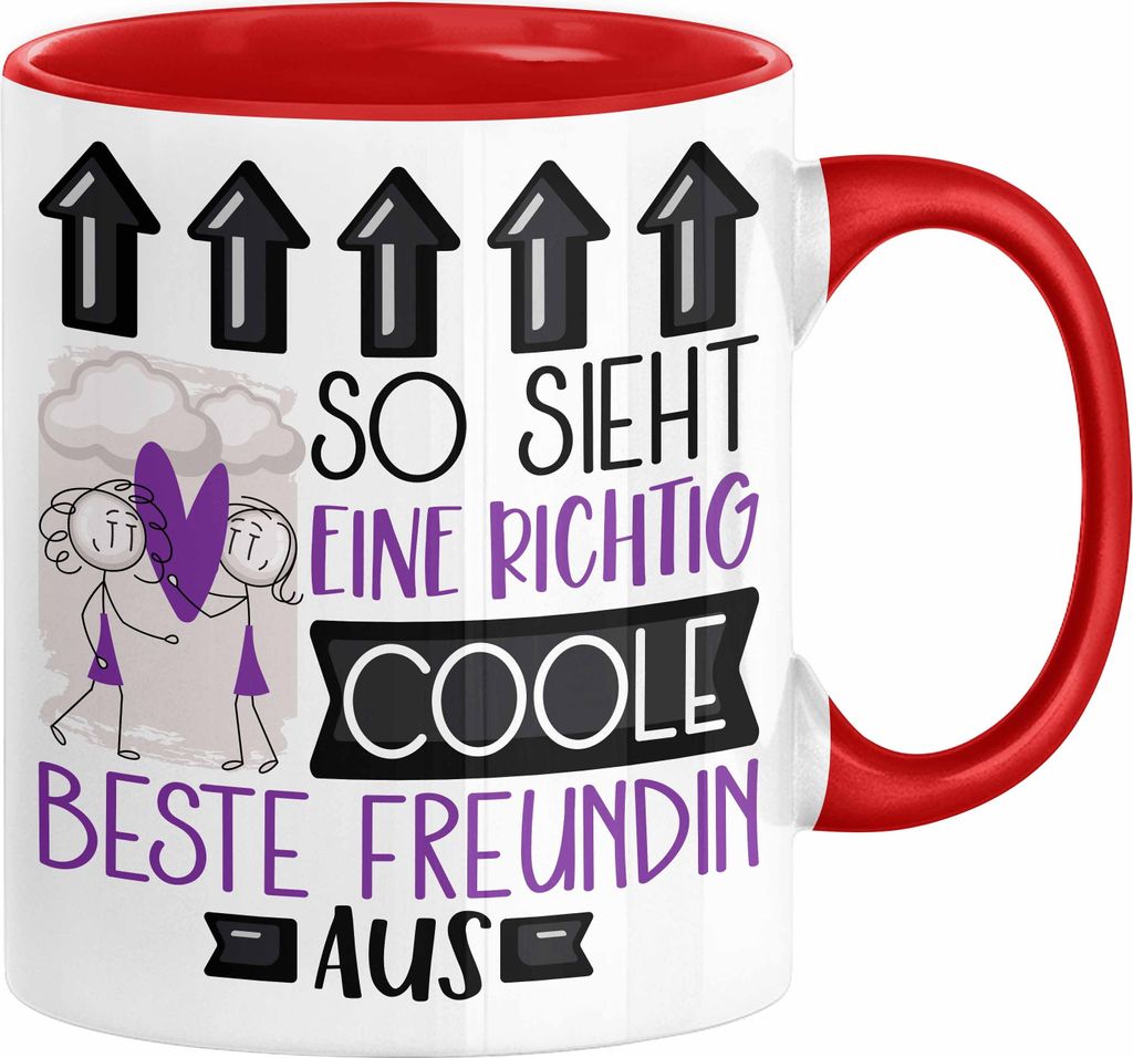 Beste Freundin Geschenk Tasse Lustig Geschenkidee für Beste Freundin Geburtstag So Sieht Eine Richtig Coole Beste Freundin Aus Frauen Spruch BFF (...