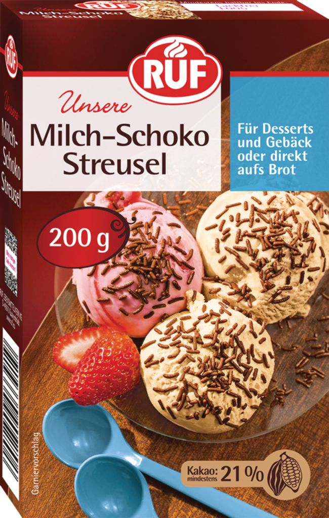 RUF Milch Schoko Streusel 200g