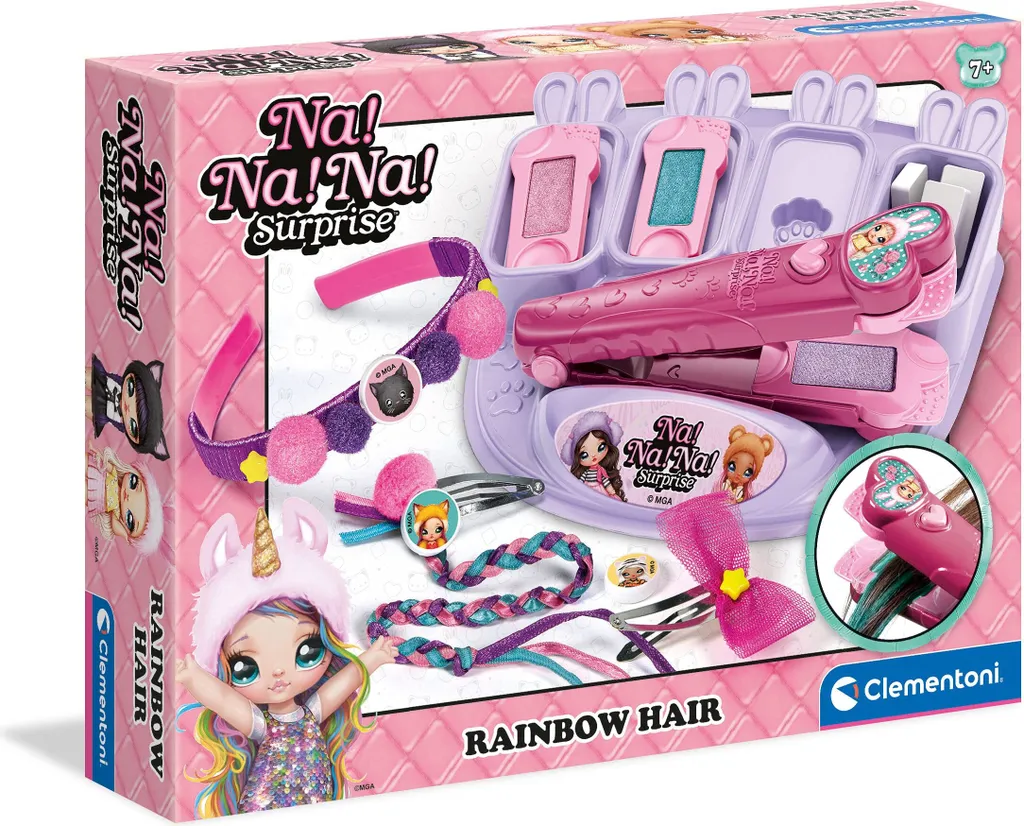 Clementoni Na Na Na Cheveux Arc-en-ciel - Kit Créatif pour Enfant 18641