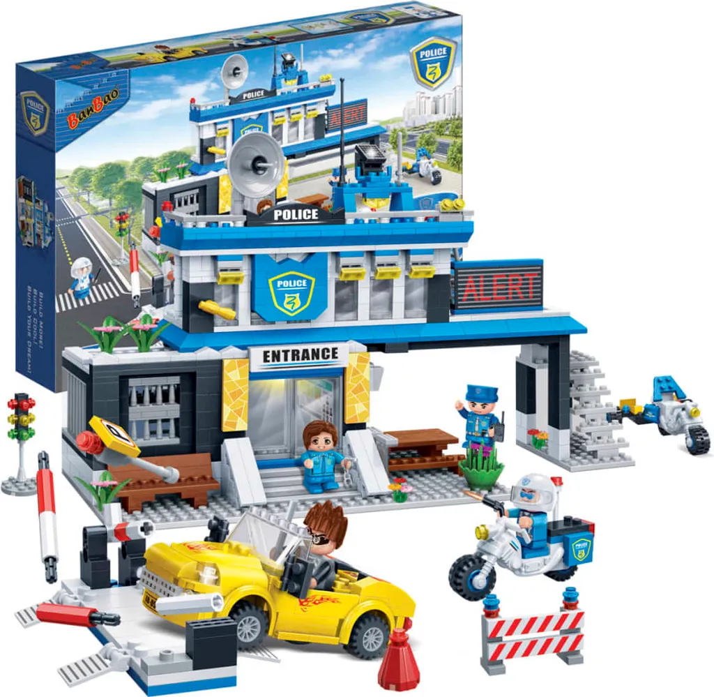 Commissariat New Police Banbao 7001 - Kit de Construction Réaliste et Solide