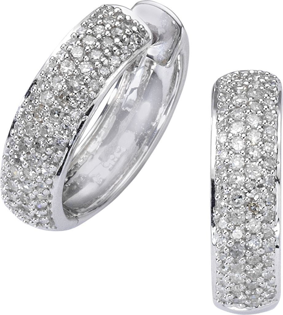 Diamonds by Ellen K. Ohrringe 585/- Gold 1,7cm weiß Diamant weiß 317310004-1