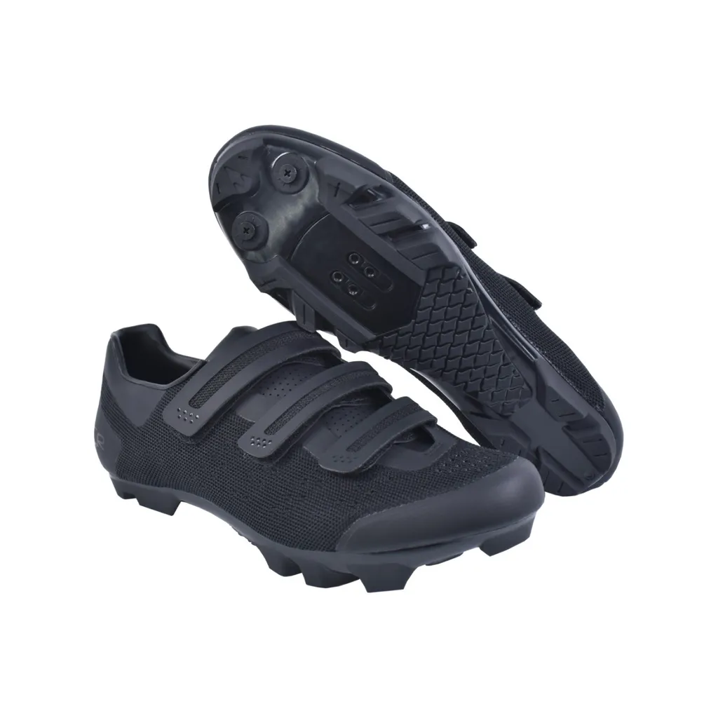 Baskets de Vélo Flr F55 Knit Noir pour Compétition et Longues Distances