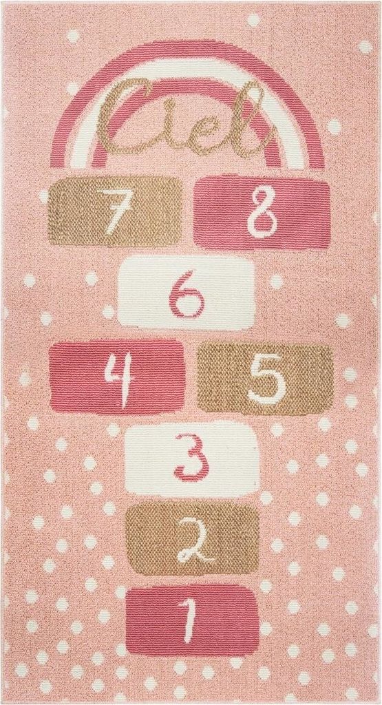 Kinderteppich "marelle" rosa 80x150cm  - Atmosphera Produktbild 