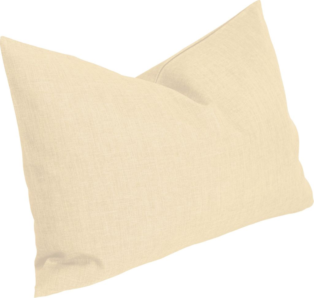 Kissenbezug 40x60 creme Kissenhülle Struktur Leinenoptik Deko Kissen