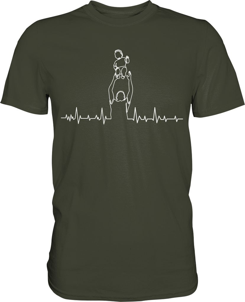 Papa Sohn Herzschlag Vatertag Bester Vater T-Shirt – Urban Produktbild 