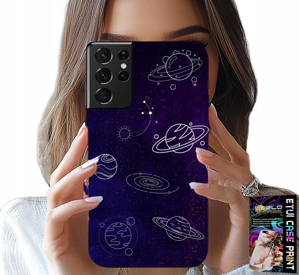 ETUI FÜR SAMSUNG GALAXY S21 Ultra - COSMOS PLANETEN STERNEN GALAXY MODELLE