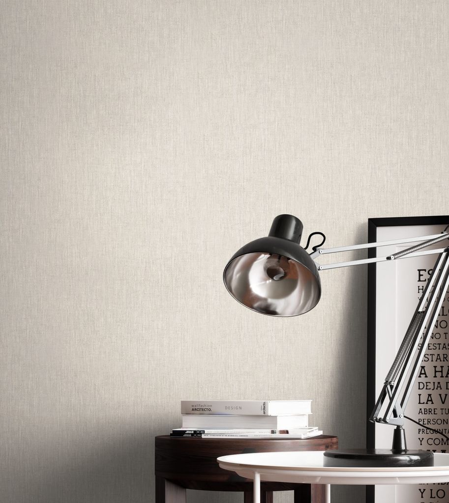 NEWROOM Tapete Grau Vliestapete Unifarbe - Unitapete Uni Textil Struktur Modern