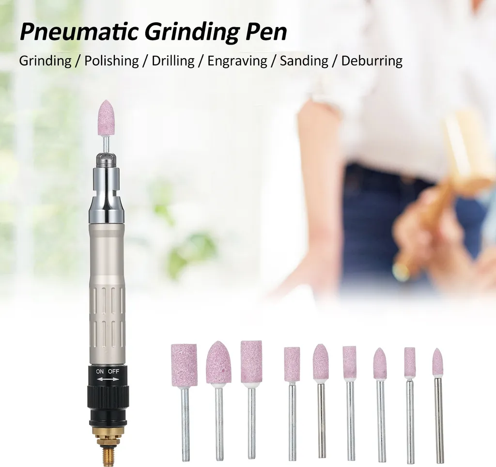 Ponceuse crayon pneumatique pour finitions difficiles avec accessoires - 2