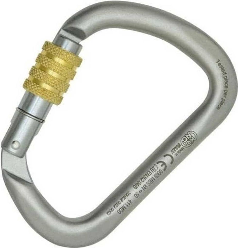 Kong Italy X-large C Steel Threaded Karabinerhaken Golden Golden One Size