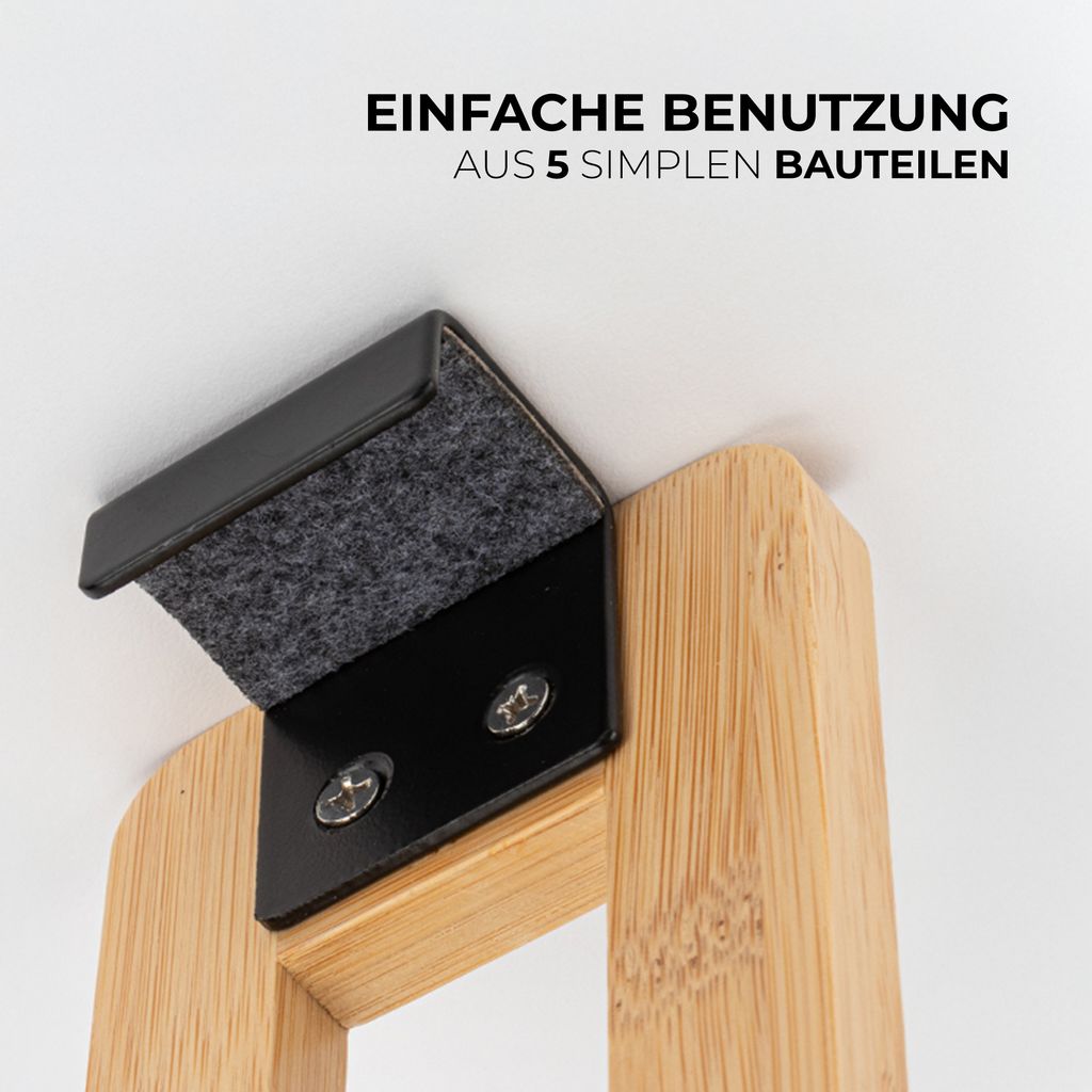 SVADA Duschablage ohne Bohren Bambus  Hngendes Duschregal