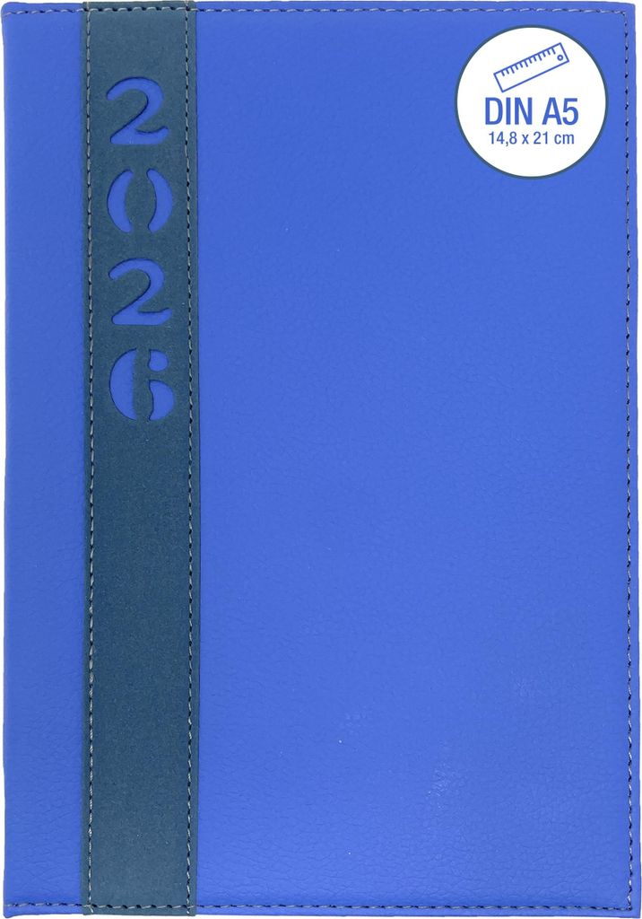 Buchkalender 2026 A5 – Softcover Wochenplaner mit 1 Woche auf 2 Seiten – Agenda 2026 mit Leseband – DIN A5 Kalender für Familien – in 4 Fa...