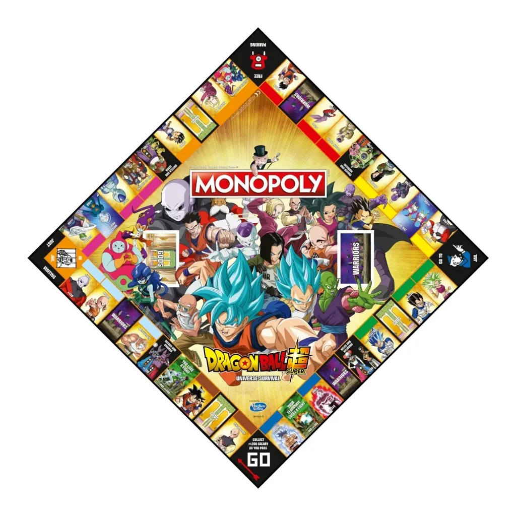 Monopoly Dragon Ball Super avec 8 Pions Métal et Plateau Illustré - 3