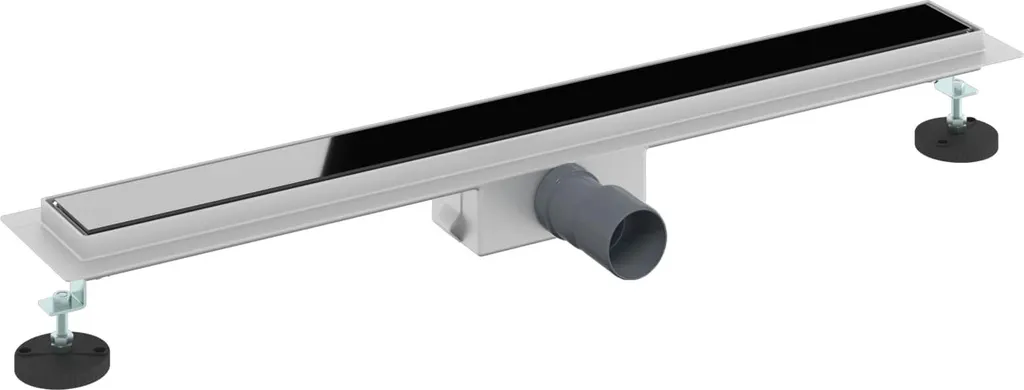 Scarico Design Doccia vidaXL 80cm Vetro Nero - Per il Tuo Angolo Benessere