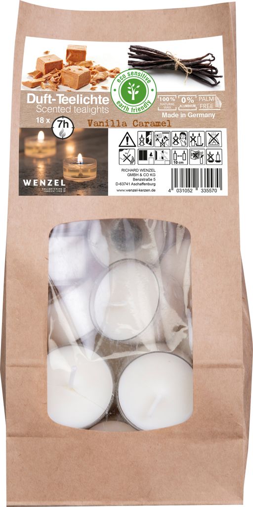 Duftkerzen Vanille Caramel Teelichter 18 St. RAL-, 18 Stück Produktbild 