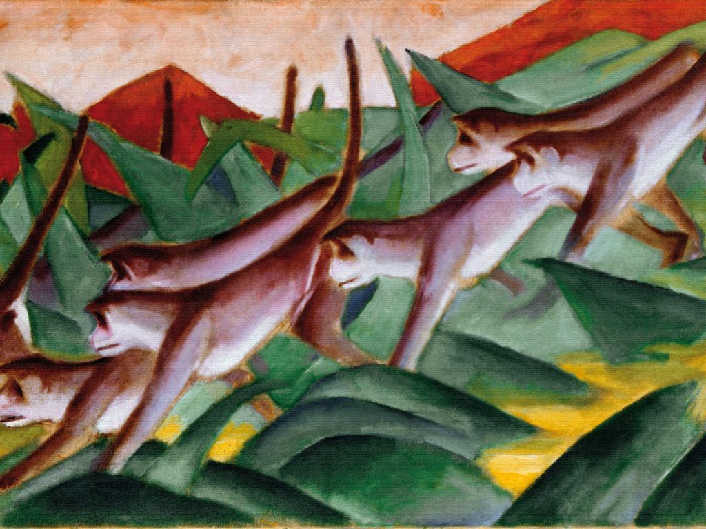 Franz Marc Kunstdruck Bild - Affenfries, 1911 (60 x 80 cm)