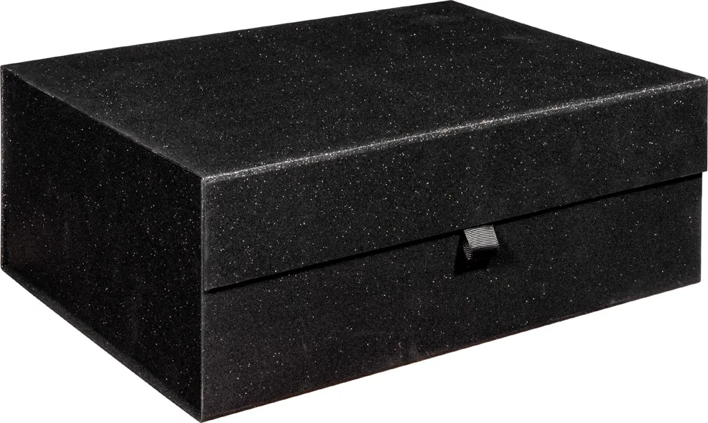 Scatola regalo scatola magnetica GLITTER BLACK Formato 40x30x15cm 1 pz.