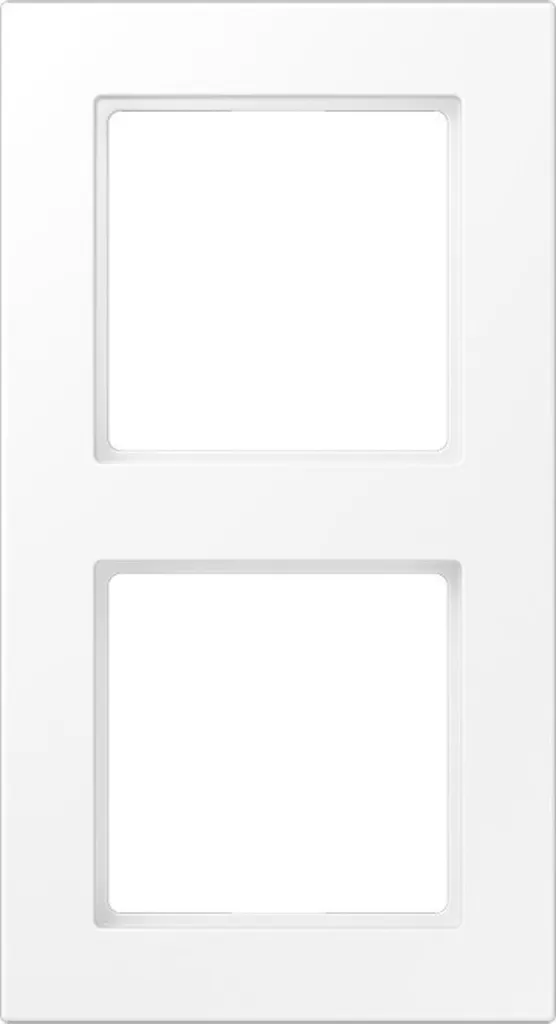 Cadre de finition double Jung A5582BFWWM blanc mat série A 550