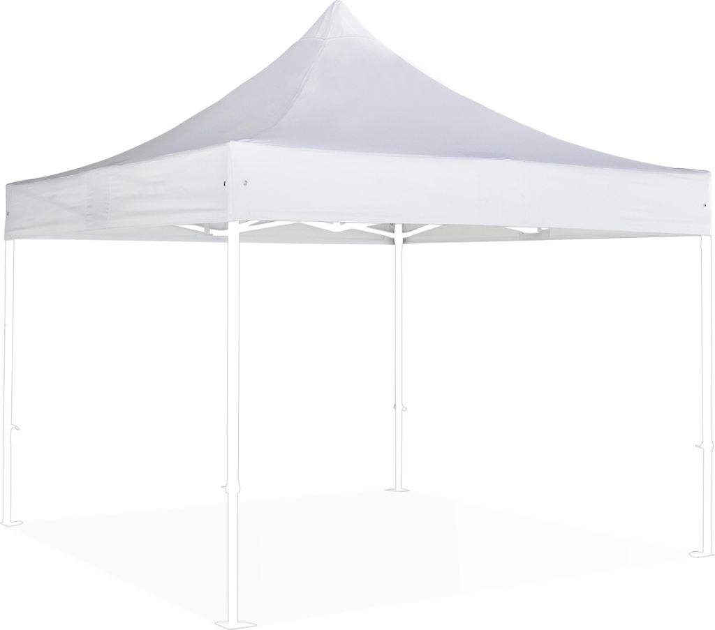 Klappzeltdach in 3 x 3 m mit 520 g/m² Weiß - Oviala