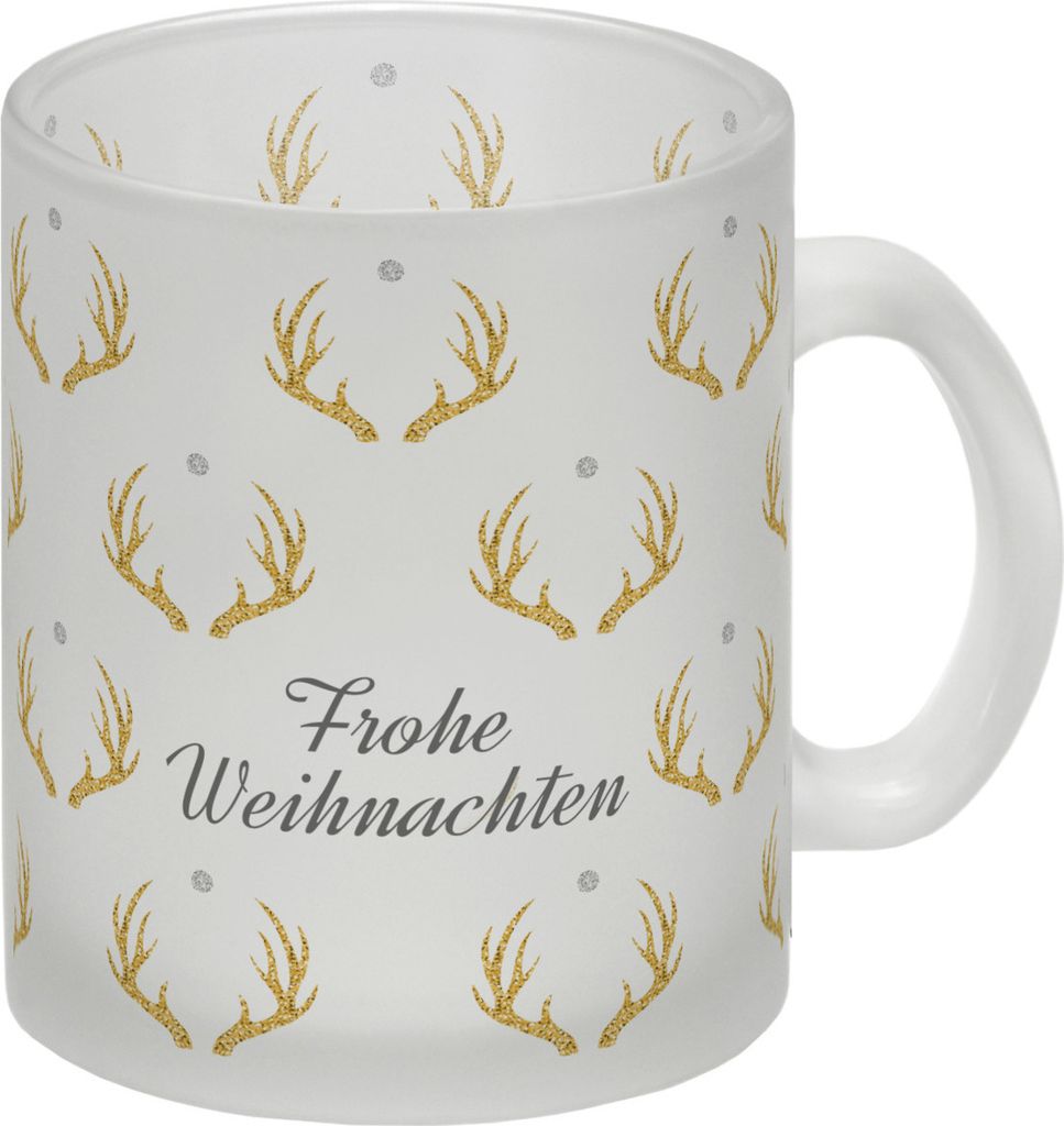 Frohe Weihnachten Glas Tasse Produktbild 