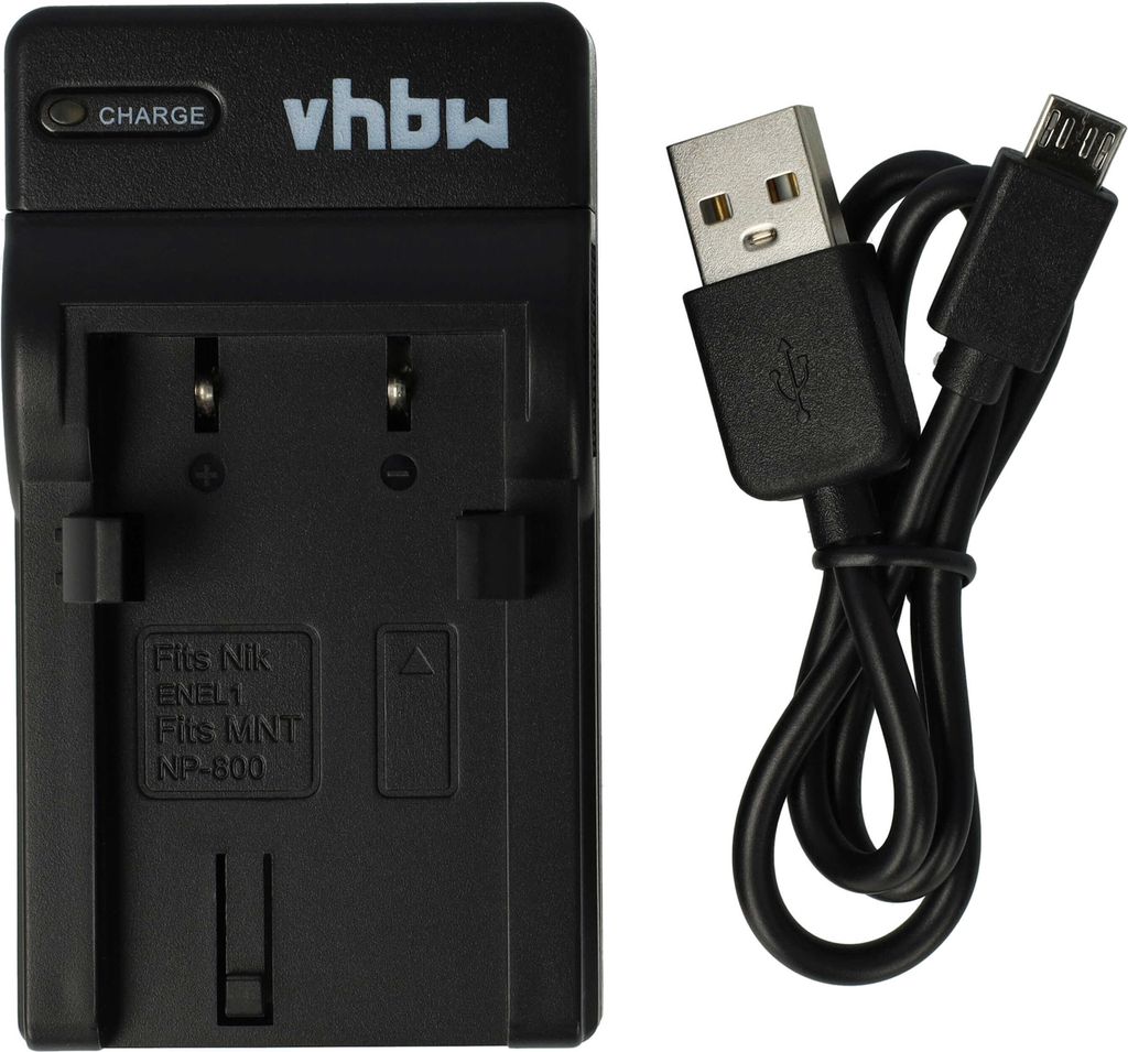 vhbw USB-C Ladegerät kompatibel mit Minolta Dimage A200 Kamera Camcorder - Ladeschale + USB-C Kabel Ladeanzeige