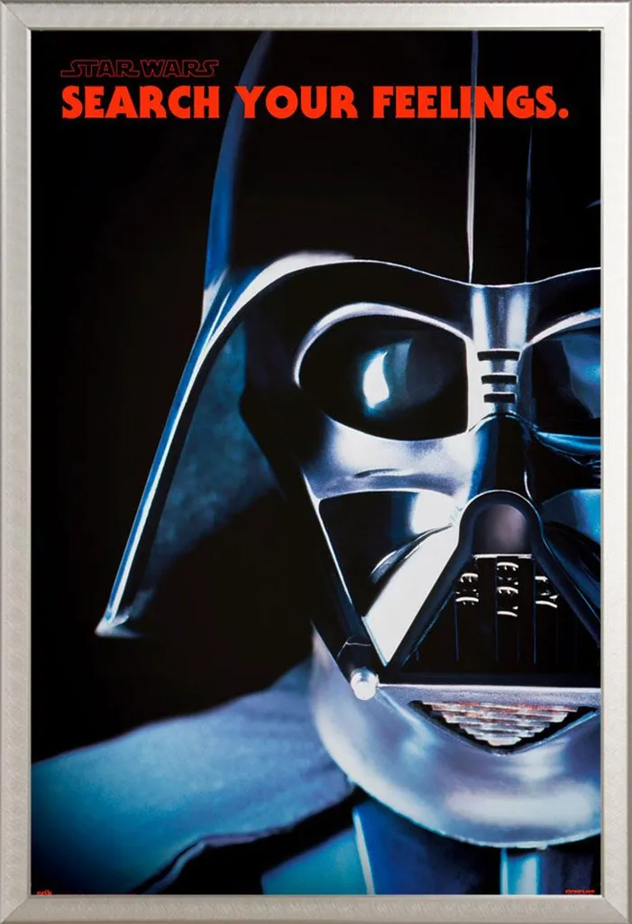 Empireposter Specchio Da Parete Star Wars Darth Vader - 30x20 Cm, Cornice Nera In Plastica, Quadro A Specchio Con Stampa