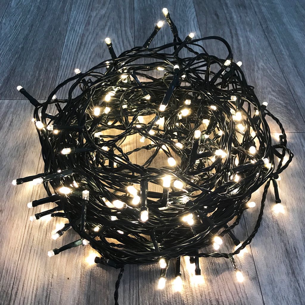 96er LED-Lichterkette Weihnachtsbeleuchtung warmweiß