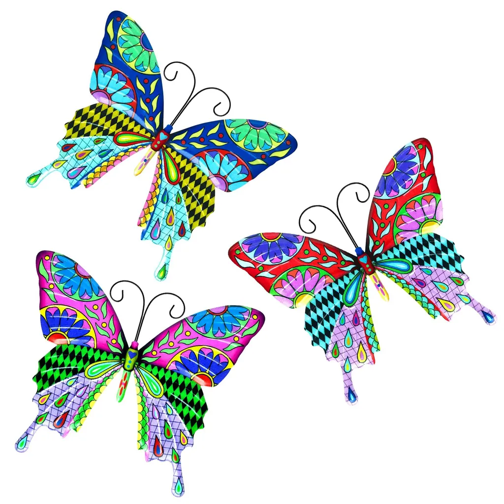 Papillons de Jardin en Métal Résistant aux Intempéries - Lot de 3 PCS